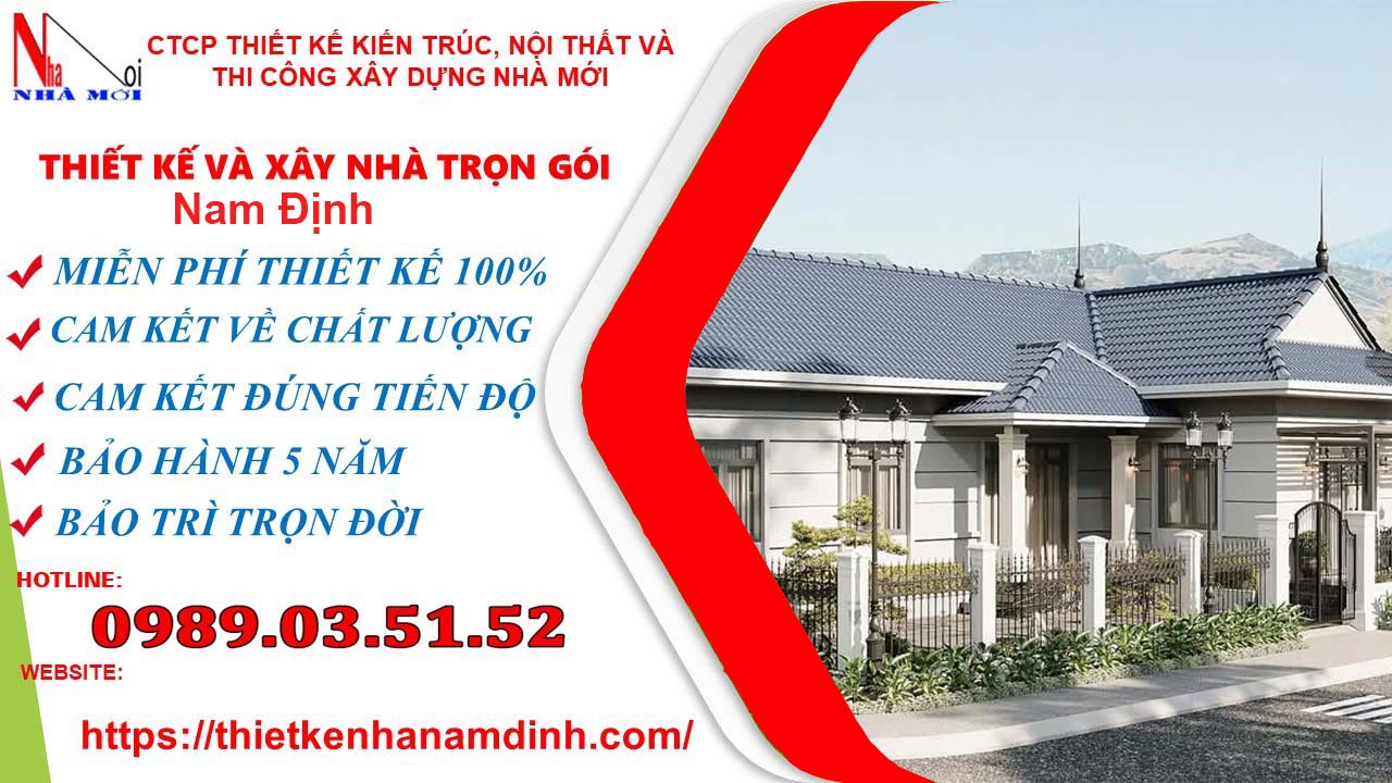Xây dựng nhà cấp 4 cổ điển mái Nhật trọn gói tại Nam Định