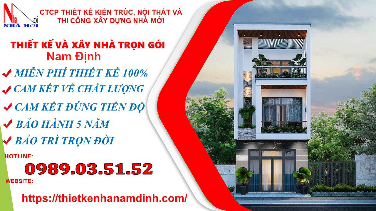 Xây dựng trọn gói nhà ống 3 tầng mái bằng tại Nam Định - Xây nhà trọn gói tại Nam Định - Xây nhà trọn gói tại Hà Nam - Xây nhà trọn gói tại Thái Bình - Xây nhà trọn gói tại Ninh Bình