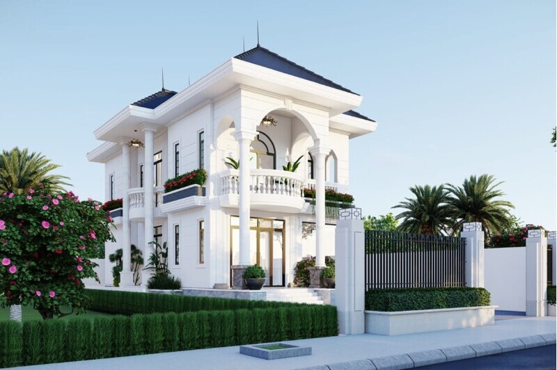 Thi công biệt thự 2 tầng cổ điển trọn gói tại Ninh Bình