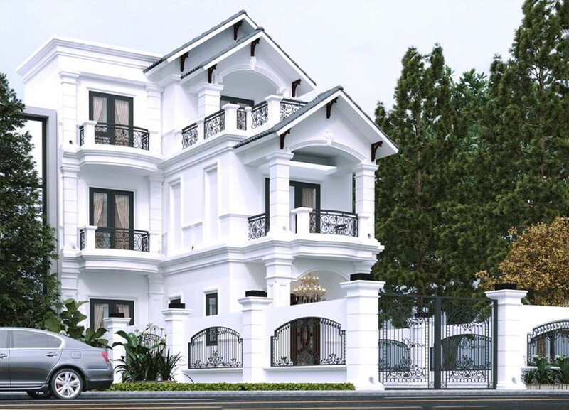 Thi công biệt thự 3 tầng cổ điển trọn gói tại Ninh Bình