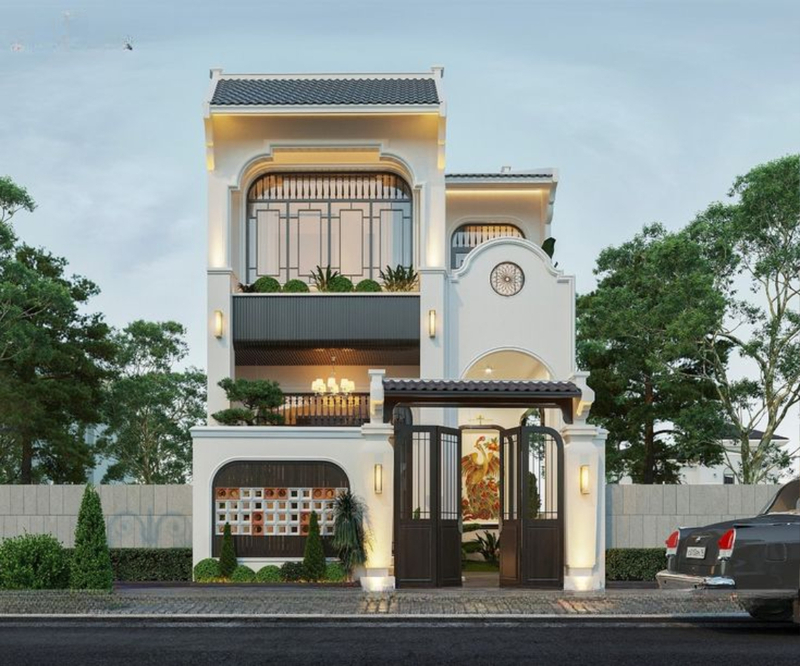 Thiết kế biệt thự 2 tầng cổ điển tại Thái Bình