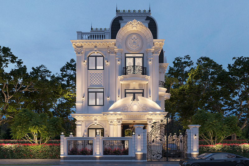 Thiết kế biệt thự 3 tầng cổ điển tại Hà Nam