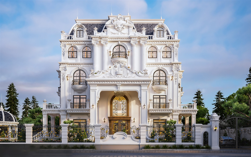 Thiết kế biệt thự 5 tầng cổ điển tại Hà Nam