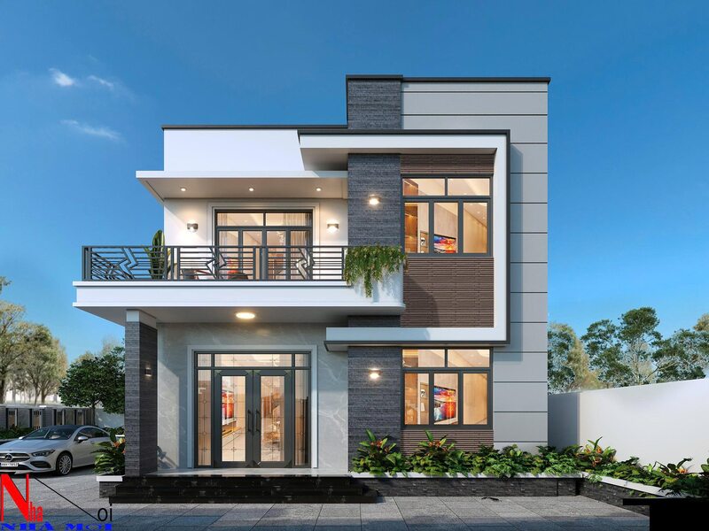 Dự án thiết kế biệt thự 2 tầng hiện đại Ms Hoài tại Mỹ Lộc, Nam Định