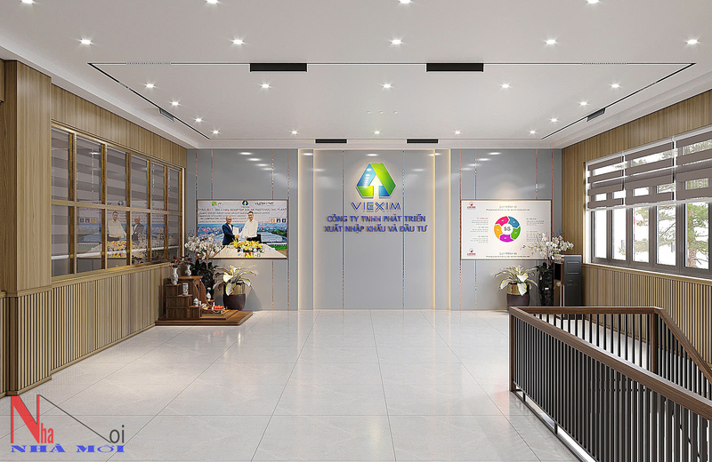 Thiết kế sảnh văn phòng công ty VIEXIM tại Hà Nội