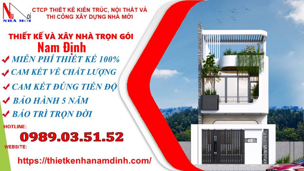 Xây nhà trọn gói tại Nam Định_ Nhà ống 2 tầng