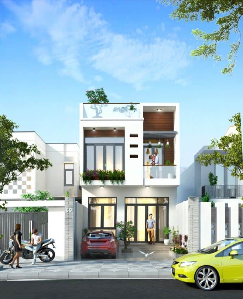 MẪU NHÀ PHỐ 2 TẦNG HIỆN ĐẠI