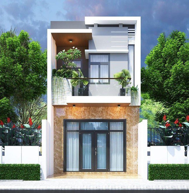 mẫu nhà phố 2 tầng hiện đại xu hướng 2026
