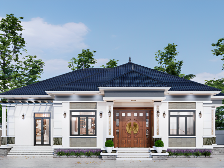 mẫu nhà mái nhật hiện đại