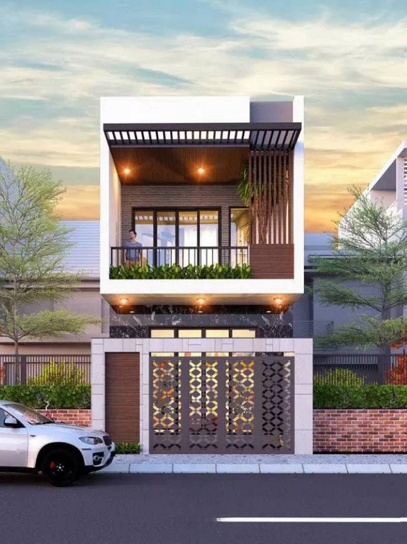 mẫu nhà phố 2 tầng hiện đại xu hướng 2026