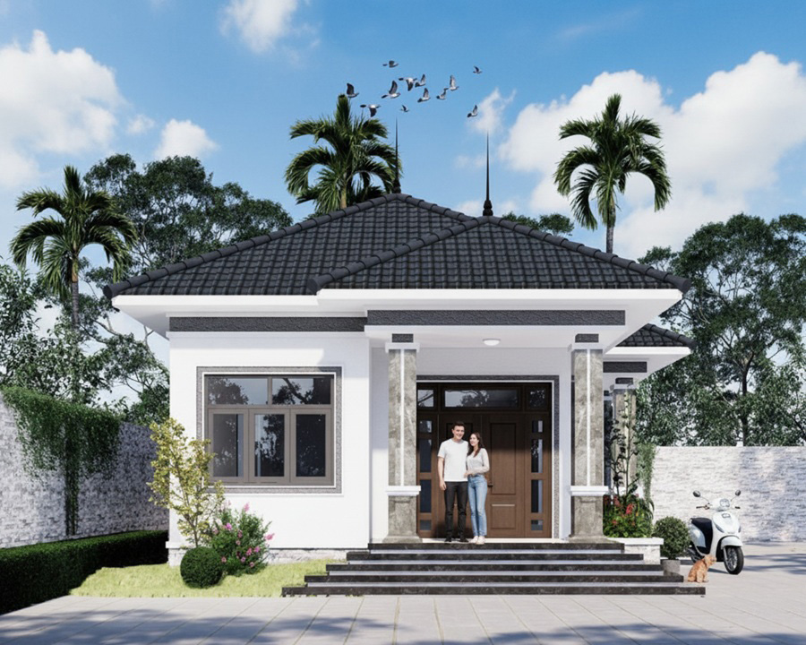 mẫu biệt thự 1 tầng hiện đại hot nhất hiện nay