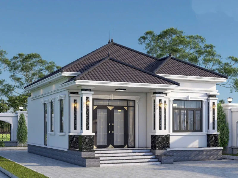 biệt thự 1 tầng hiện đại dành cho gia đình trẻ