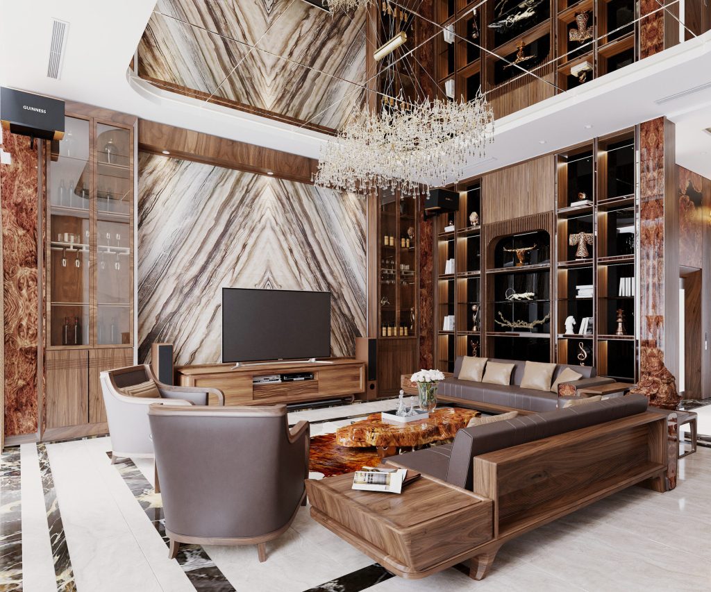 Mẫu nội thất gỗ óc chó tinh xảo, nổi bật với vẻ đẹp tự nhiên (Nguồn: Tham khảo)