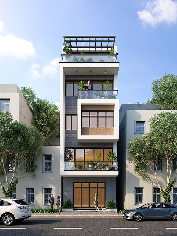 mẫu nhà 4 tầng hiện đại đẹp đón đầu xu hướng