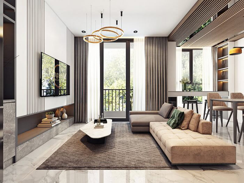 nội thất phòng khách chung cư đẹp hiện đại