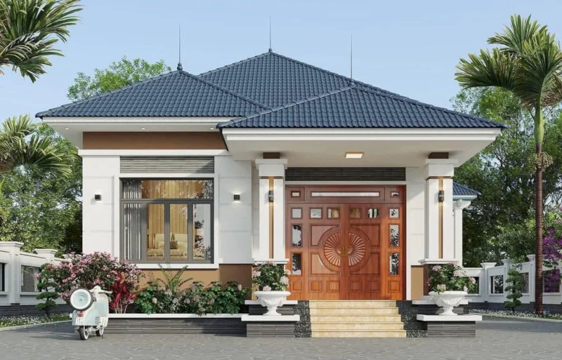 Mẫu nhà cấp 4 hiện đại, tối ưu công năng sử dụng (Nguồn: Tham khảo)