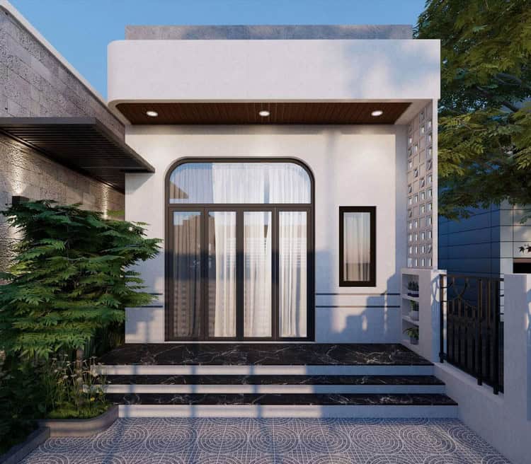 Thiết kế nhà ống 1 tầng hiện đại, đẹp tinh tế, phù hợp xu hướng sống mới