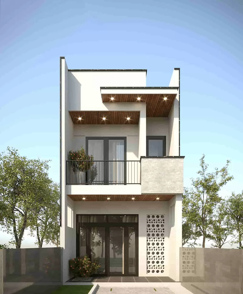 Mẫu nhà ống 2 tầng nông thôn đẹp, chi phí hợp lý (Nguồn: Tham khảo)