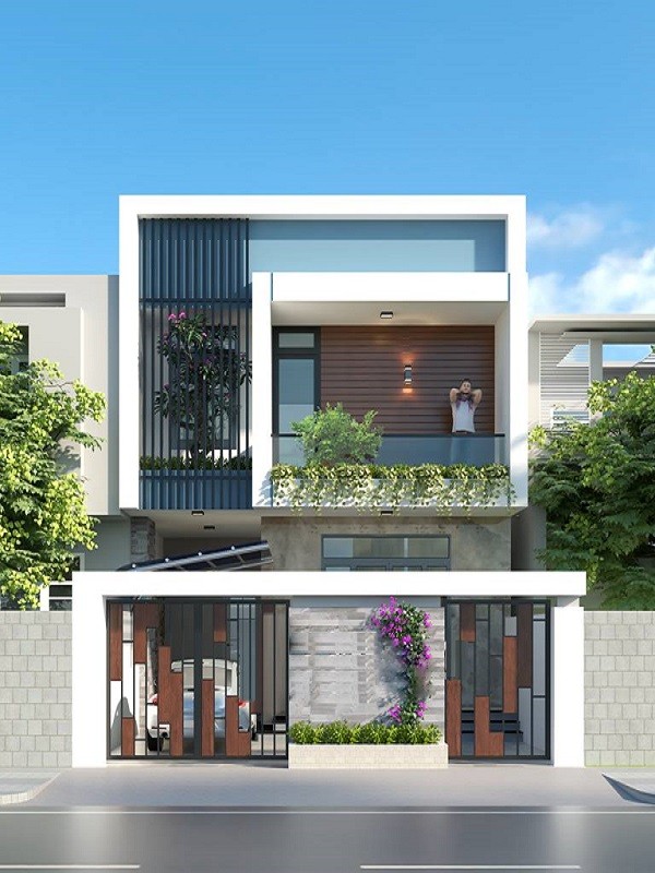 Thiết kế nhà ống 2 tầng ở nông thôn – tối ưu không gian và chi phí xây dựng (nguồn: internet)