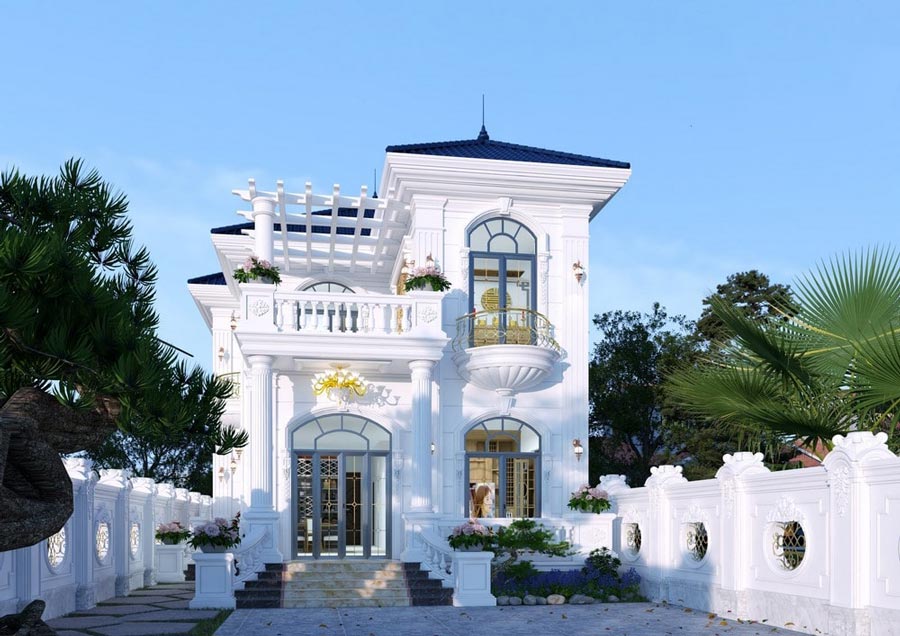 mẫu biệt thự 2 tầng tân cổ điển xu hướng 2026